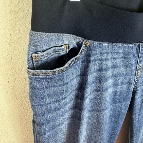 Liz Lange Medium Wash Bootcut Under Belly Maternity Jeans Size 6 - Picture 4 of 7
